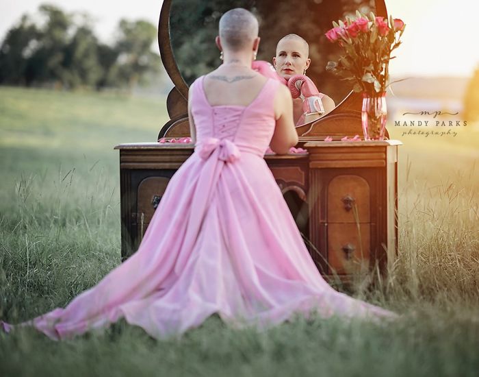 Raw Photoshoot Of Woman Preparing To Battle Breast Cancer