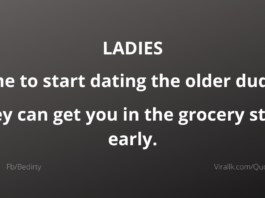 Time to start dating the older dudes.