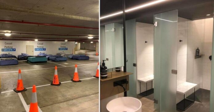 This Parking Lot orIs Turned Into A Safe Haven For The Homeless At Night Beddown
