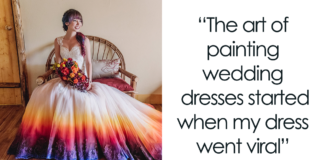 Artist Starts A Colorful Wedding Dress Business After Her “Fire” Wedding Dress Goes Viral