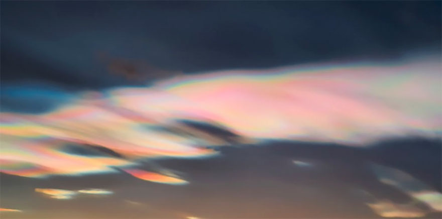 Bizarre Iridescent Clouds Over Siberia