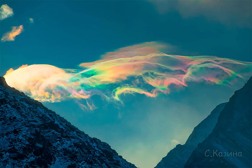 Bizarre Iridescent Clouds Over Siberia