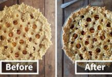 Baker Shows Before & After Pics Of Her Awesome Pie Crusts, And The Result Is Too Pretty To Eat