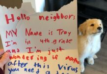 10 Y.O. Boy Writes A Letter To His Neighbor Saying “I’m Wondering If Maybe After This Virus You Need A Dog Sitter.”